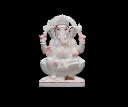 White Marble God Ganesh Ji Statues