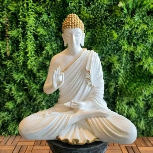 White Marble Sitting Buddha Statue