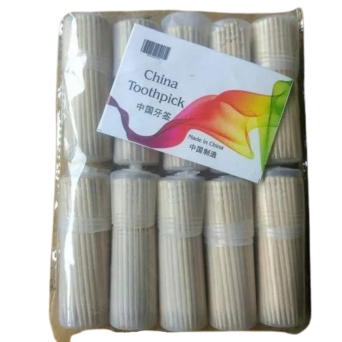 China Wooden Toothpick - 3 Inch Brown Wooden Toothpicks | Disposable Set of 200 Pieces Packed in Box, Convenient and Eco-Friendly