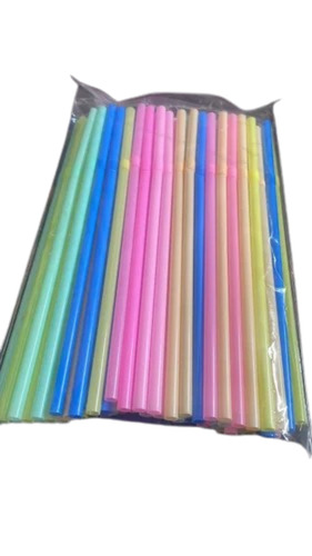 Plastic Drinking Straws - 4 Inch, Multicolor Printed Plastic | Disposable, Eco-Friendly Design for Home, Hotels, Restaurants