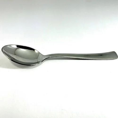 16 Gauge Steel Spoon - 12 Inch | Silver Corrosion Resistant Polished Finish Rust Proof Sturdy Prongs Ergonomic Handle Lightweight Design