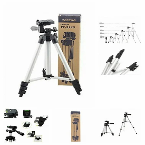 3110 Tripod Stand - Silver | Stable Performance, Customizable Size, Ideal for Photography