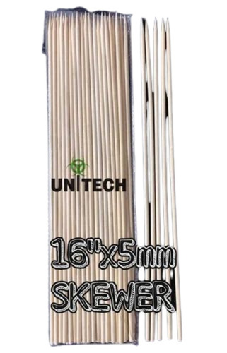 8 Inches Wooden Skewers - Natural Wood, Ideal for Restaurants | Durable Material, Perfect Size for Skewering and Grilling