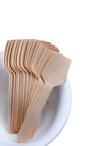 Wooden Ice Cream Spoon - 95mm Length, Brown Color | Pack of 100 Pieces for Ice Cream Service