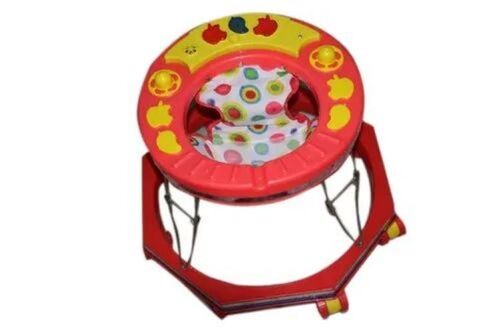 Apple Design 8 Bend PVC Baby Walker - PVC Material, Age: 3-12 Months, Color: Red and Yellow | Weatherproof, Wear-Resistant, UV-Resistant, Scratch-Resistant, Fade-Resistant