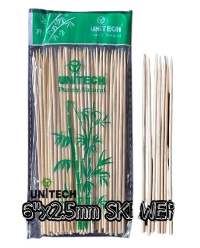 Bamboo Skewers - 2.5MM Diameter, Wooden Material for Party Supplies