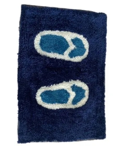 Fancy Floor Mats - Microfiber 16x24 Inches, Blue Modern Design | Soft Texture, Quick-Drying, Non-Slip Backing, Easy to Clean, Water-Resistant, Durable, Fade-Resistant