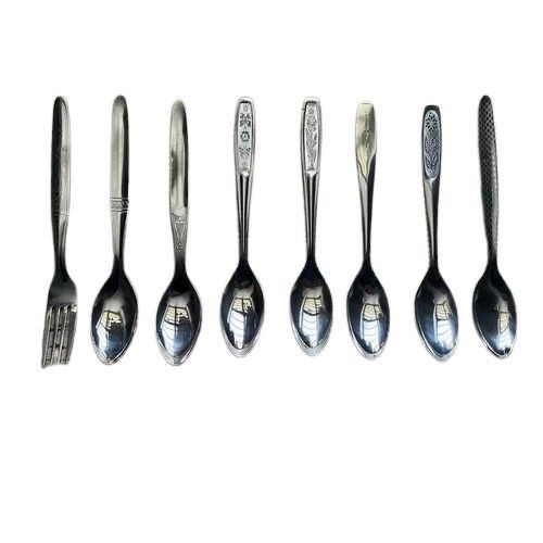 Kitchen Spoons - Premium Quality Stainless Steel | Scratch Resistant, Heat Resistant, Smooth Edges, Lightweight, Food Safe, Easy to Clean, Dishwasher Safe, Polished Silver Finish