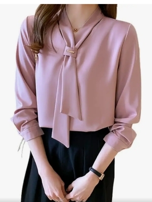 Ladies Fancy Tops - Pink Plain Design | Anti Shrink, Easy To Clean, Machine Washable, Colorfast