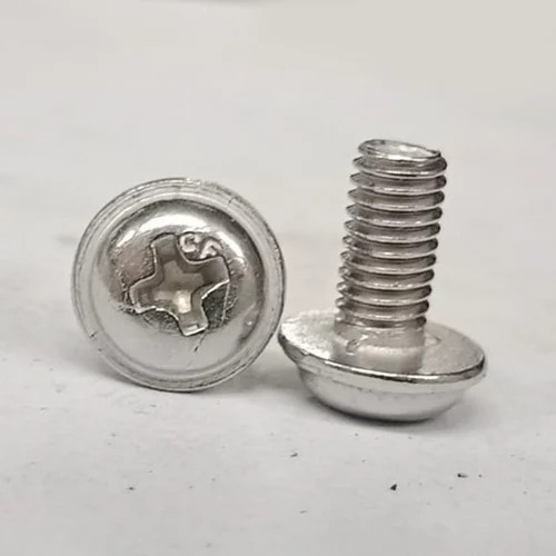 M5x10 Pan Head Screw - Mild Steel, Polished Finish | Durable, High Strength, Corrosion Resistant, Suitable for Commercial Use
