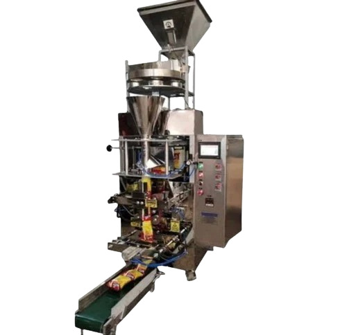 Namkeen Snacks Packing Machine - Stainless Steel 360MM Filling Size | Automatic Highly Efficient Durable Rust Proof Low Power Consumption 2KW