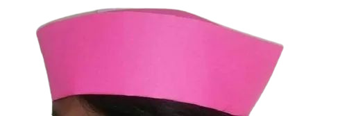 Cotton Gandhi Topi - Standard Size, Light Weight, Pink Color | Adult Male, Plain Design, 100% Washable