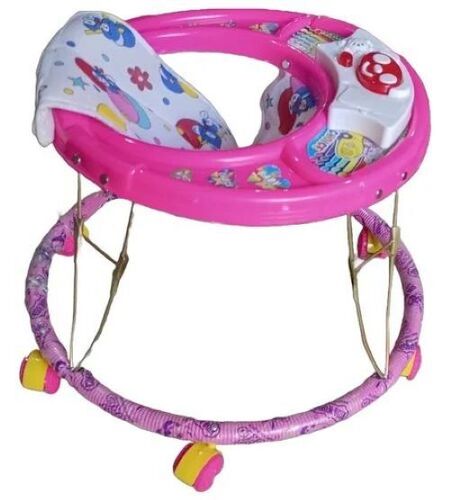 Pink Single Horn Baby Walker