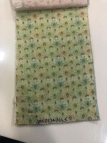 Printed Polyester Fabric - Color: Peacock Green