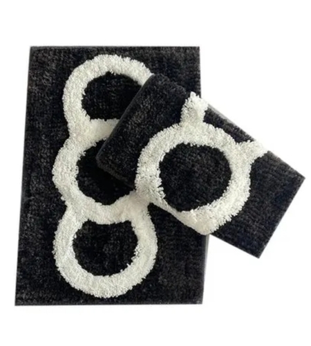 Printed Rectangular Door Mats - 16x24 Inch Microfiber with Modern Vibrant Prints, Quick-Drying Non-Slip Backing, Easy to Clean, Water-Resistant, Lightweight, Fade-Resistant Colors for Home and Hotel Use