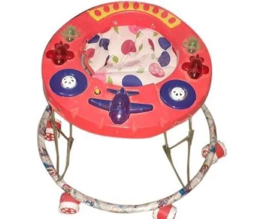 Round 6 By 8 Baby Walker - PVC, Portable Lightweight Design, Blue | Easy Disassembly, Collapsible Legs, Stackable, Fold-and-Go