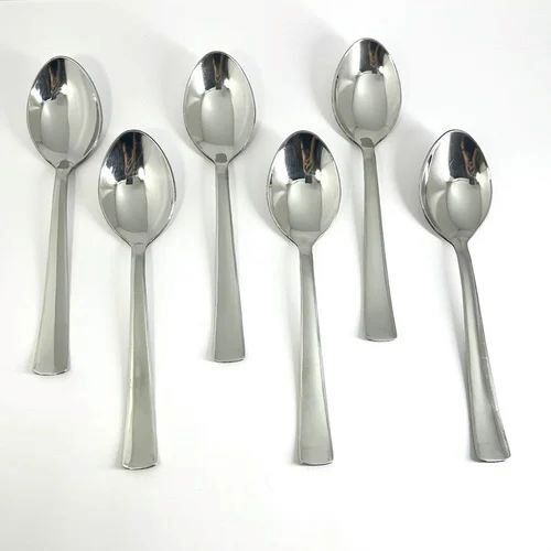 Silver Dinner Spoon - Stainless Steel, 12 Inch | Corrosion Resistant, Polished Finish, Rust Proof, Sturdy Prongs, Ergonomic Handle, Lightweight Design