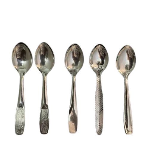 Stainless Steel Dinner Spoon - Durable Steel, Silver Color | Corrosion Resistant, Mirror Finish, Ergonomic Design, Smooth Edges