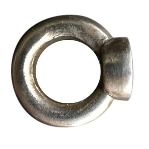 Stainless Steel Eye Nut - High Strength, Rust Free, Polished Finish | Durable for Commercial Use, Silver Color