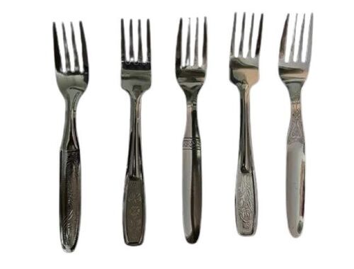 Steel Desert Fork - Stainless Steel Mirror Finish | Lightweight Ergonomic Handle Scratch Resistant Food Grade Heat Resistant Smooth Edges Dishwasher Safe Corrosion Proof