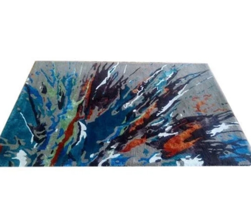 Stylish Hand Tufted Rug - Woolen & Silk Blend, 3x5 Feet Modern Rectangle | Vibrant Colors, Plush Comfort, Handcrafted Quality, Unique Designs, Eco-Friendly Materials, Non-Slip Backing, Easy Maintenance