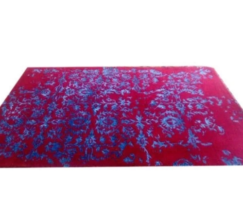 Hand Tufted Silk Rug - Modern Rectangular Design in Vibrant Red, Plush Comfort | Eco-Friendly, Non-Slip Backing, Washable, Unique Handcrafted Quality