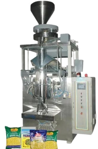 Auger Type Pouch Packing Machine - Stainless Steel, Silver Finish | 0.2 Gm Accuracy, Semi-automatic, Durable, Heavy Duty Machine, 1 Year Warranty