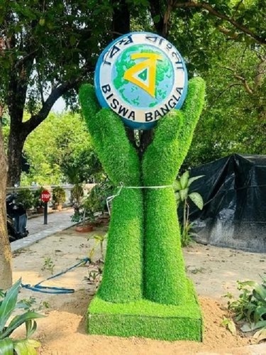 Bisswa Bangala Logo FRP Statue