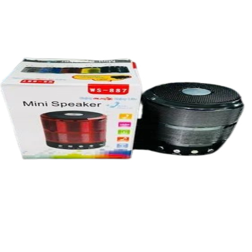 Bluetooth Portable Speakers - Multi Color, Size: Medium, Model WS-887, Shape: Round, Wattage: 3W, Weight: 150g | Customizable Size Option