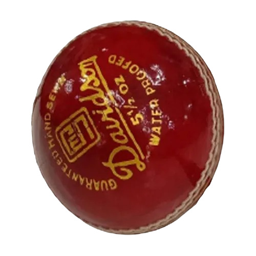 Cricket Leather Ball - Premium Quality Leather, Red Color | Durable, Lightweight, Printed for Adults
