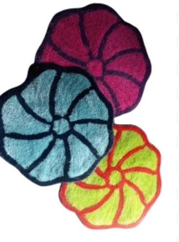 Flower Shape Door Mat - Microfiber, 22x25 Inches, Any Color | Soft Texture, Vibrant Prints, Quick-Drying, Non-Slip Backing, Easy to Clean, Lightweight, Water-Resistant, Durable, Versatile, Fade-Resistant Colors