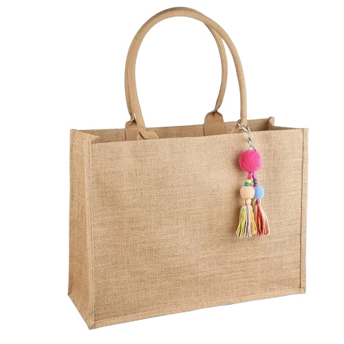 Jute Designer Bags - 36x12x30 Cm, Brown Color, Very Good Quality, Light Weight, Washable, Long Lasting Design