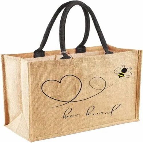 Jute Gift Bags - 100% Pure, Washable, Attractive Design | Light Weight, Long Lasting, Printed Pattern, Flexiloop Handle, Customized Size