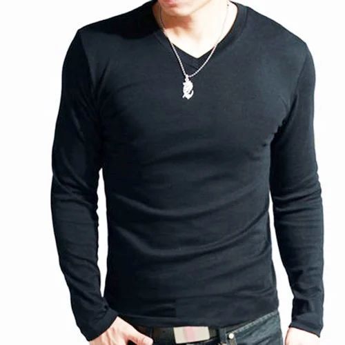 Men's Premium Cotton Short Sleeve V-Neck T-Shirt - Dark Blue, Optimum Lightweight, Moisture-Wicking and Breathable Fabric with Stretchable Design, Team Colors