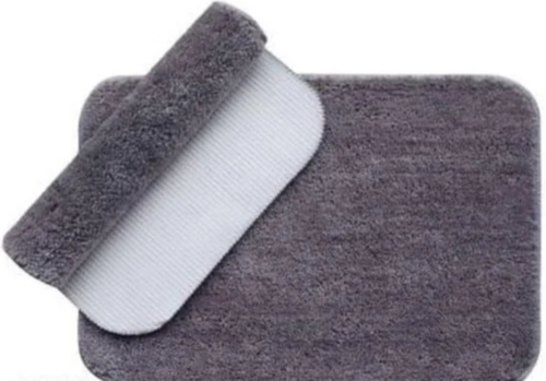 Microfiber Anti-Slip Mat - 16x24 Inches, Grey Modern Design | Quick-Drying, Lightweight, Easy to Clean, Water-Resistant, Durable, Fade-Resistant, Versatile Use