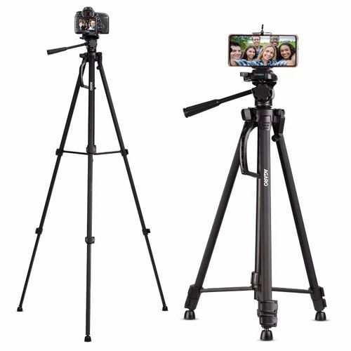 Mobile Tripod Stand - Metal 7 Ft Height Black Color | Designed For Photography Stable Performance Customizable Size