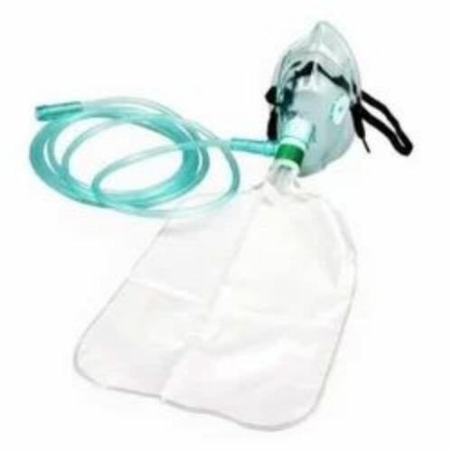 Oxygen Mask - PVC Material, Standard Size | Easy To Adjust, Breathable, Easy To Use, Prevents Over-Stretching, Disposable