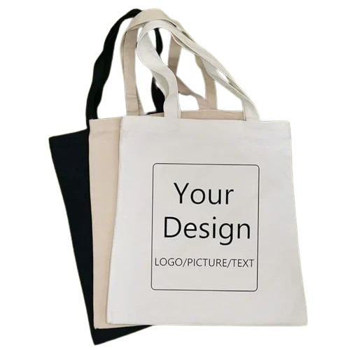 Printed Canvas Bag - 23.5x10x28 Cm | Attractive Off White Design, Lightweight, Washable, Double Strap Handles, Open Zip Closure, 100% Purity
