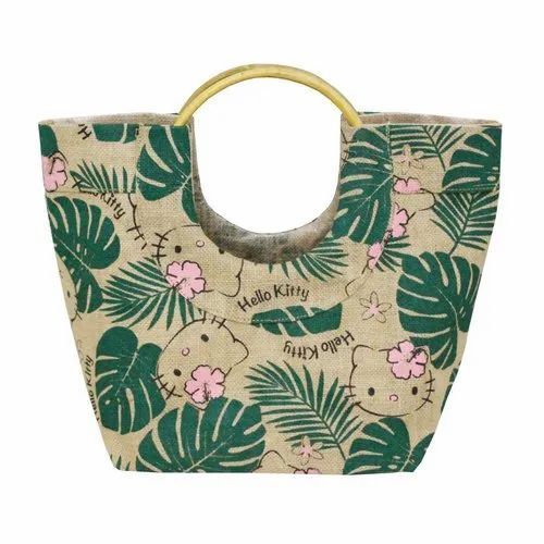 Printed Jute Shopping Bag