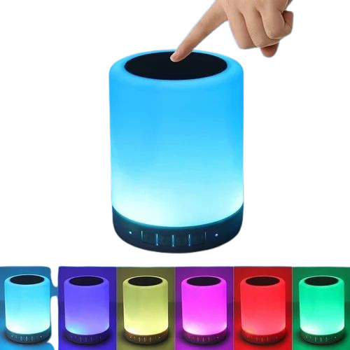 Promotional Bluetooth Speakers - Touch Lamp 5V Power Rechargeable Battery | Portable Design Available in Rectangular Round Cube Shapes Customizable Size