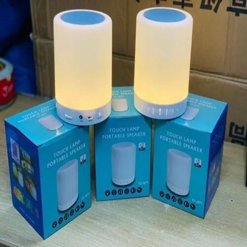 Touch Lamp Speaker - Plastic Round Multicolor | Customizable Size and LED Lighting Features
