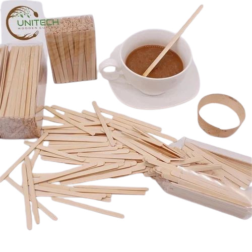Bamboo Coffee Stirrer - 100 Pieces, Brown Color | Eco-Friendly Party and Event Supplies