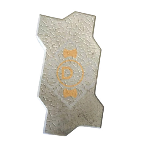 80mm Grey Zig Zag Paver Block - Cement, 80mm Thickness, Gray Color | Hydraulic Pressure Method, Matt Finish, Durable Design
