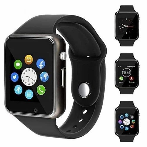 A1 Smart Watch - Silicone Customizable Size Black Color | Unisex Design 240x240 Pixel Display Multicolor Features