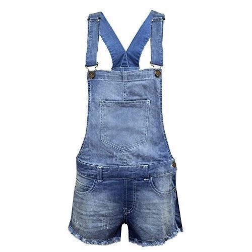 Casual Ladies Dungarees - Premium Denim, Mid-rise Fit , Stretchable Fabric with Five Pockets and Durable Stitching