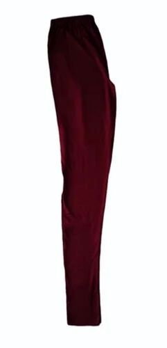 Cotton Lycra Full Length Leggings - Premium Quality, Lightweight, Skin-Friendly, Breathable Material, Anti-Wrinkle, Plain Mehroon Color, Available in XXS to S Sizes