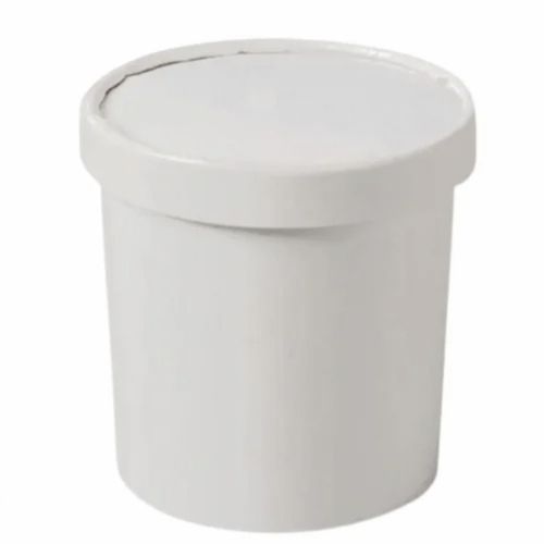 Disposable Food Container - Eco-Friendly Single-Compartment, Lightweight Round Design | Heat, Cold, Leak Resistant, Standard Size, Plain White Paper