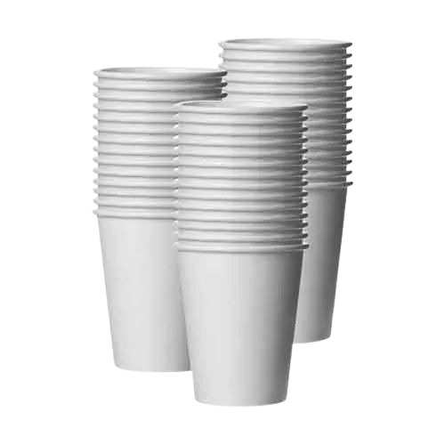 Disposable Paper Cups - 3-4 Inch, 80-100 GSM White Paper for Event and Party Supplies