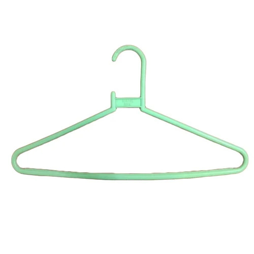 Green Clothes Hanger - Plastic, Standard Size, Green | Lightweight, Easy to Use, Water & Crack Resistant, Ideal for Hanging Dresses