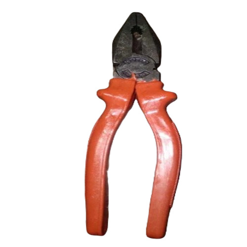 Iron Pliers - Iron, 8 Inch, Orange Rubber Handle | Premium Quality, Good Grade for Garage Use